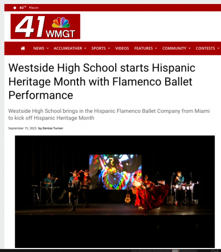 <br><p style="text-align:left">Westside High School starts Hispanic Heritage Month with Flamenco Ballet Performance -September 15, 2023</p>