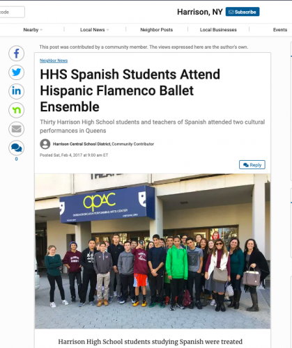 <br><p style="text-align:left">HHS Spanish Students Attend Hispanic Flamenco Ballet Ensemble - Feb 4, 2017</p>