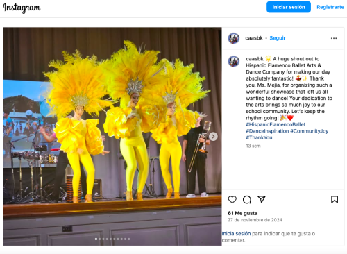 <br><p>03/09/2024, Hispanic Flamenco Ballet at Cultural Academy for the Arts and Sciences High School!y</p>